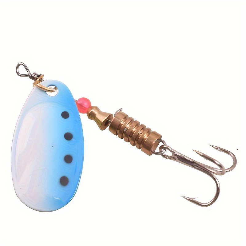 Metal Fishing Spoons Hard Fishing Lure Treble Hooks - Temu Canada