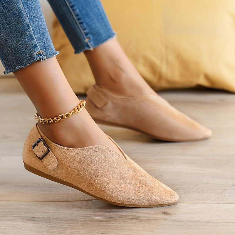 Women's Loafers, Slip-on Casual Shoes, Comfortable Soft Pointed