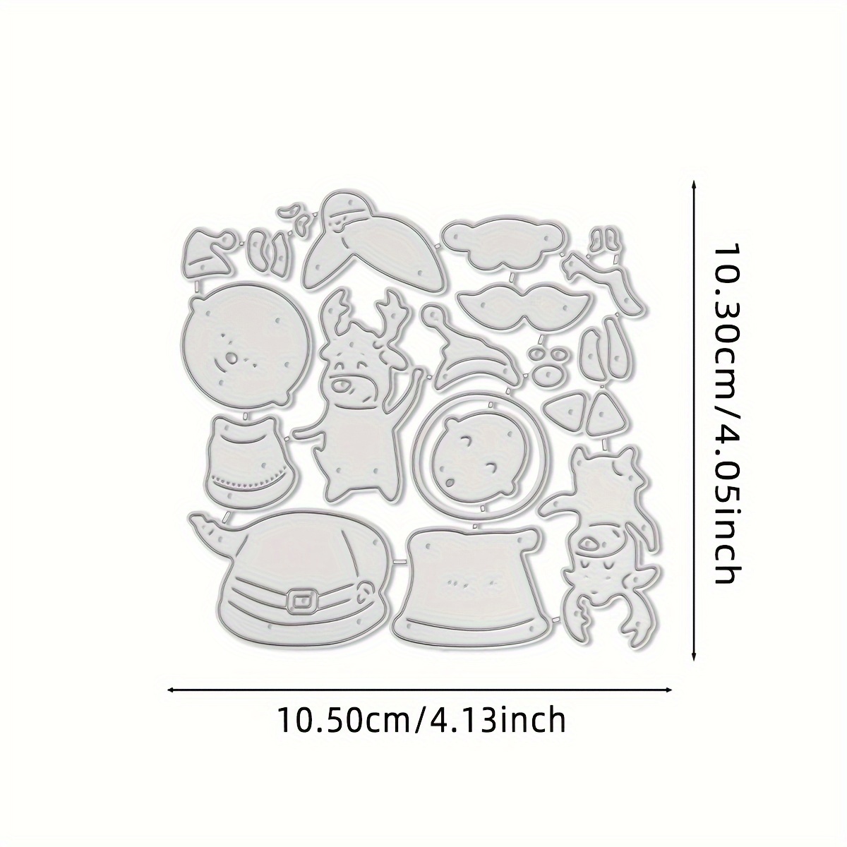 1 個メリークリスマスサンタ型スタンプと型カード作る diy 金属ダ クリスマス感謝祭ギフト diy クラフトスク - Temu Japan, image size:1200x1200