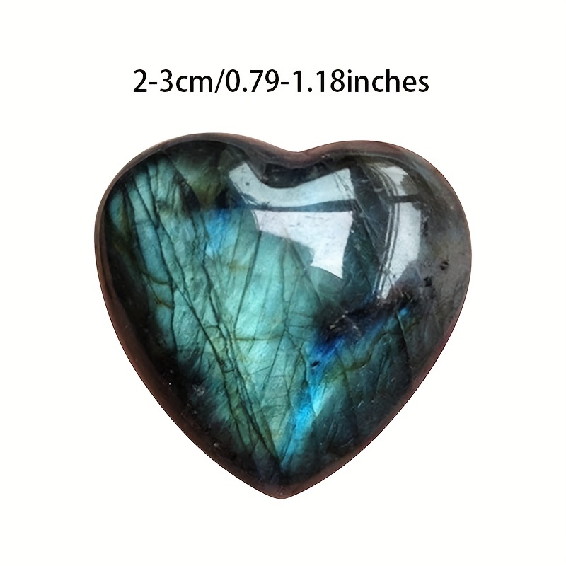Labradorite Heart Shape Natural Moonstone