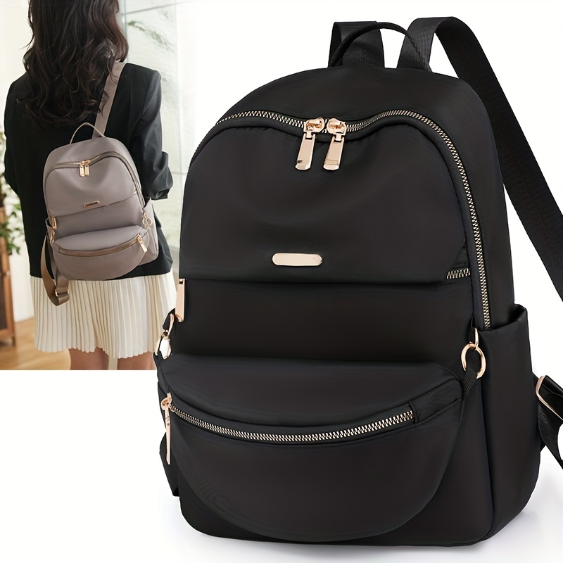 Women's Pu Fashionable Mommy Travel Backpack, Anti-theft Large Capacity  Shoulder Bag