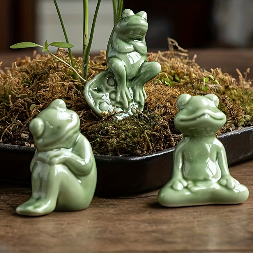 Ceramic Small Frog Decoration Tea Table Face Tea Pet Tea - Temu Canada