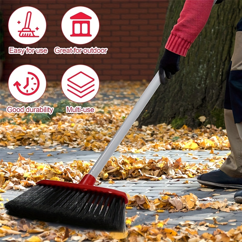 1pc, 18 Inches Push Broom, Outdoor Garden Broom, Heavy Duty Broom With  61.8 Long Handle, For Deck Driveway Garage Yard Patio Warehouse Concrete  Floor