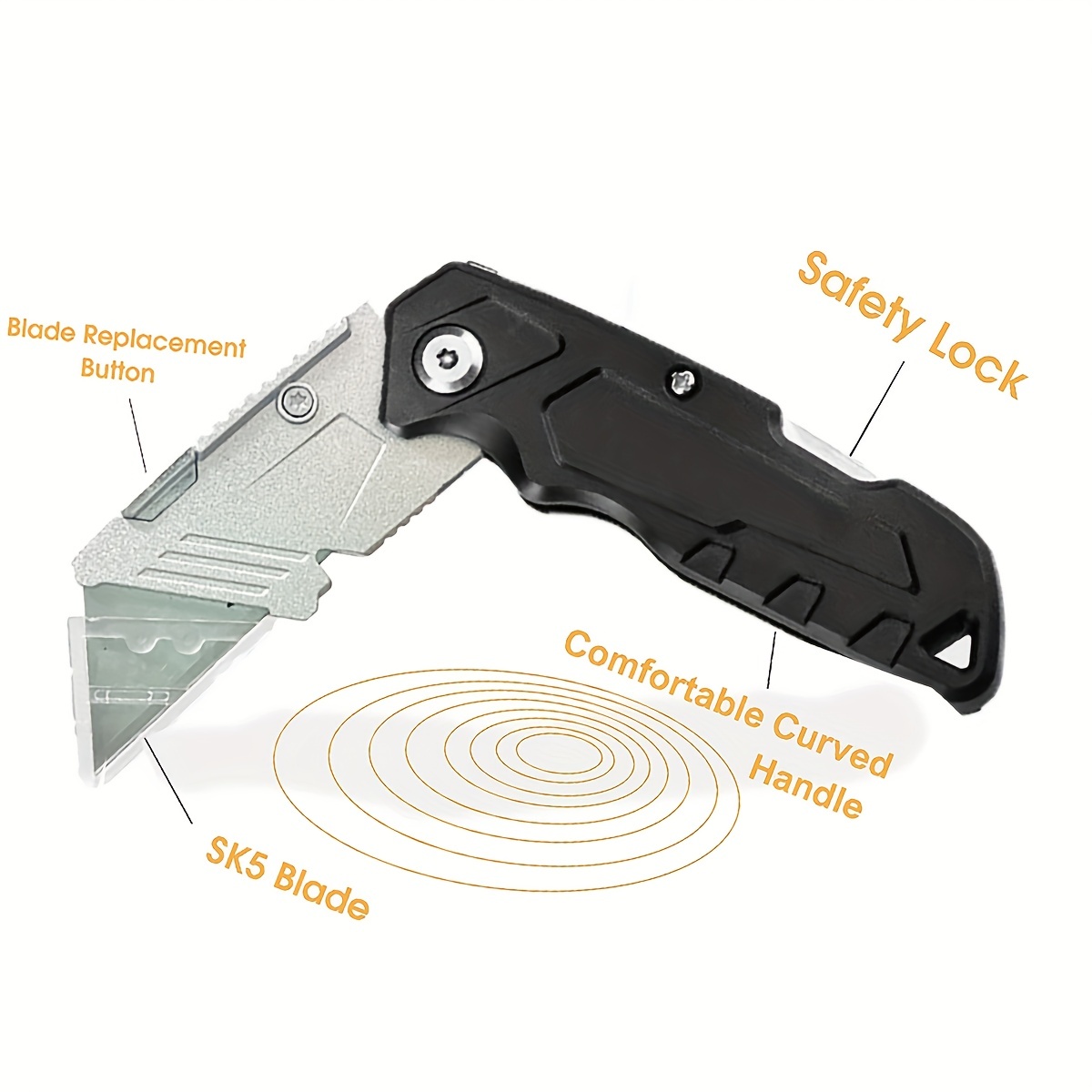Die Cast Metal UTILITY KNIFE Box Cutter Retractable Pocket Razor