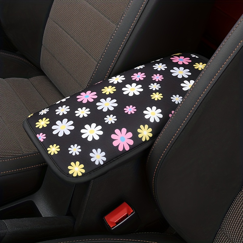 6pcs Heart Pattern Car Steering Wheel & Seat Belt & Gear Shift & Handbrake  Cover & Armrest Pad Set