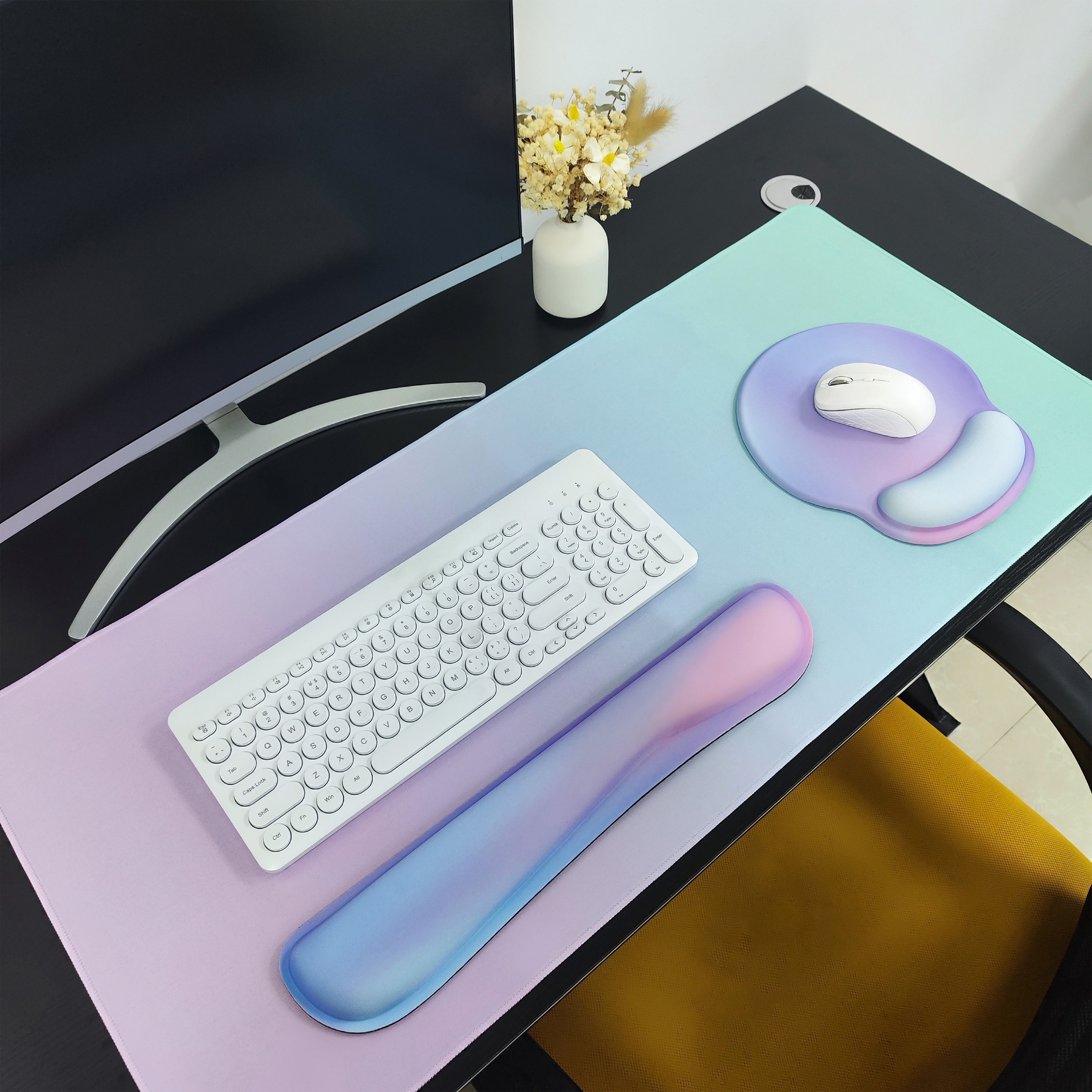 Mouse Pad With Wrist Rest For Office Cute Mouse Pad For Men - Temu