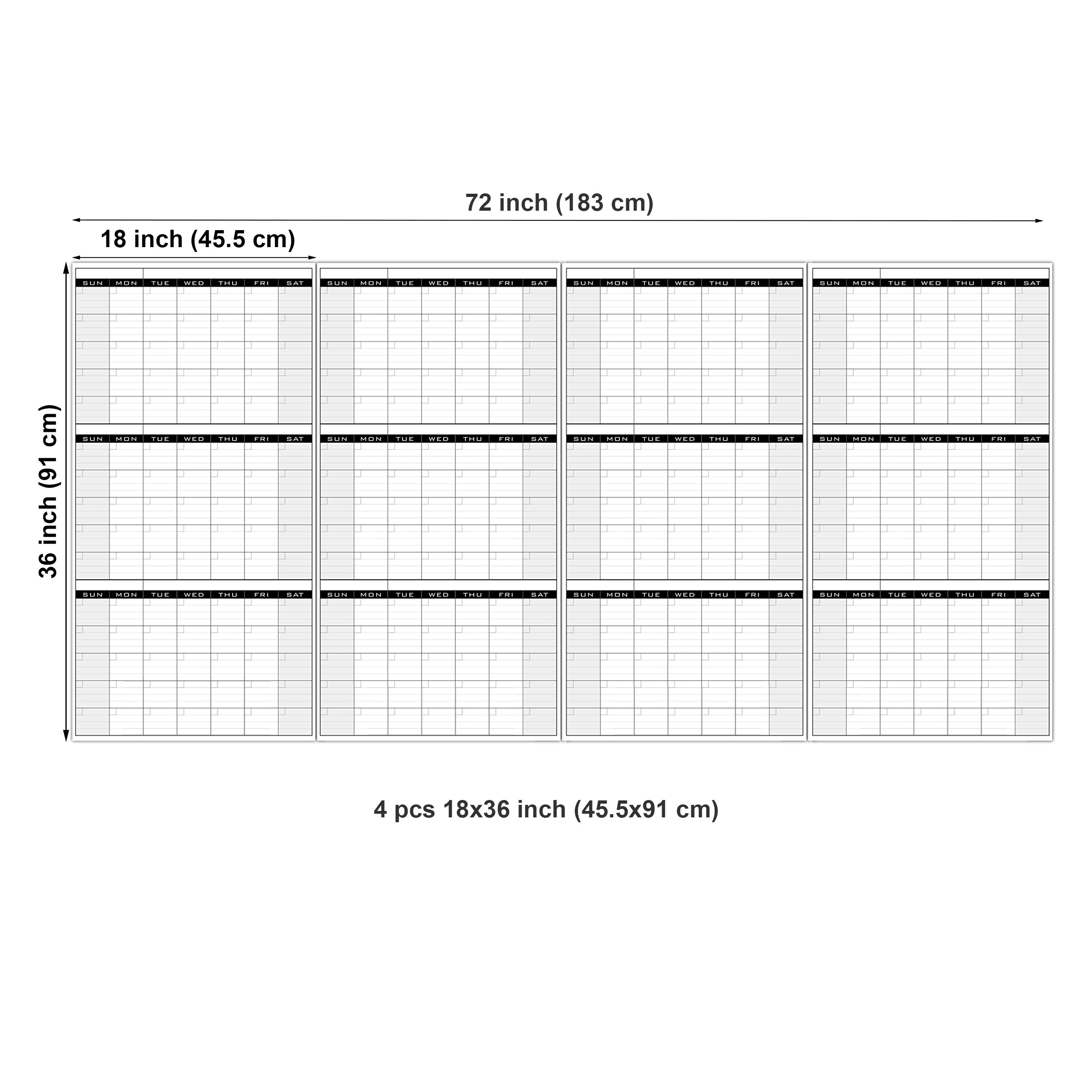 Large Dry Erase Monthly White Board Calendar Wall Jumbo - Temu