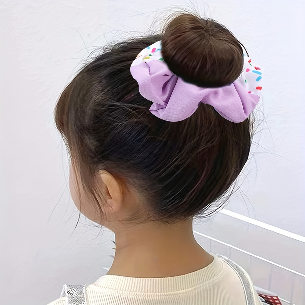 Élastique à cheveux fille crème 