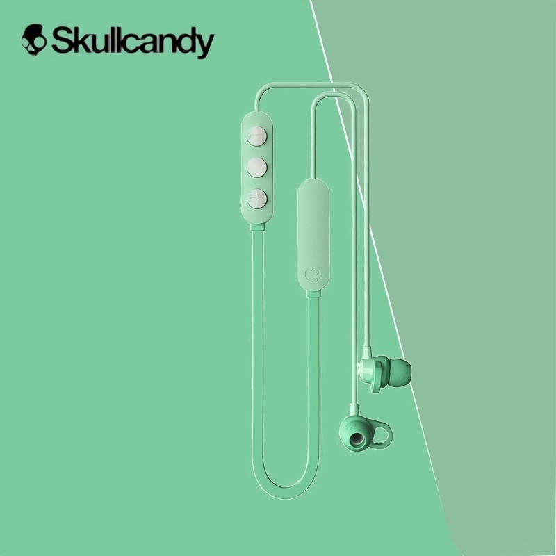 Wireless In Ear Sports Headphones By Skullcandy Skull JIB BT Gibb Neck Wear BT Waterproof Mint Green