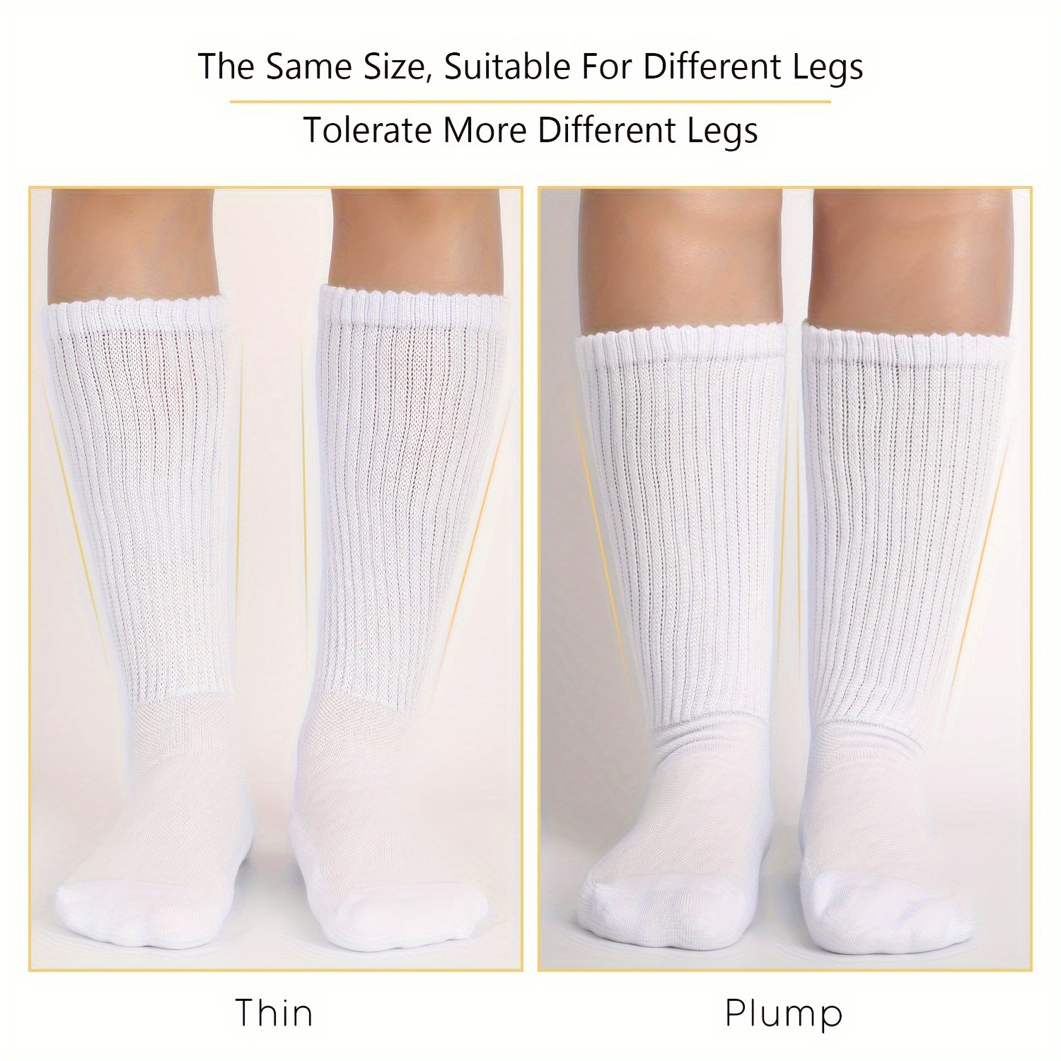 Bamboo Fibre Loose fitting Upper Diabetic Calf Socks Mesh - Temu Canada