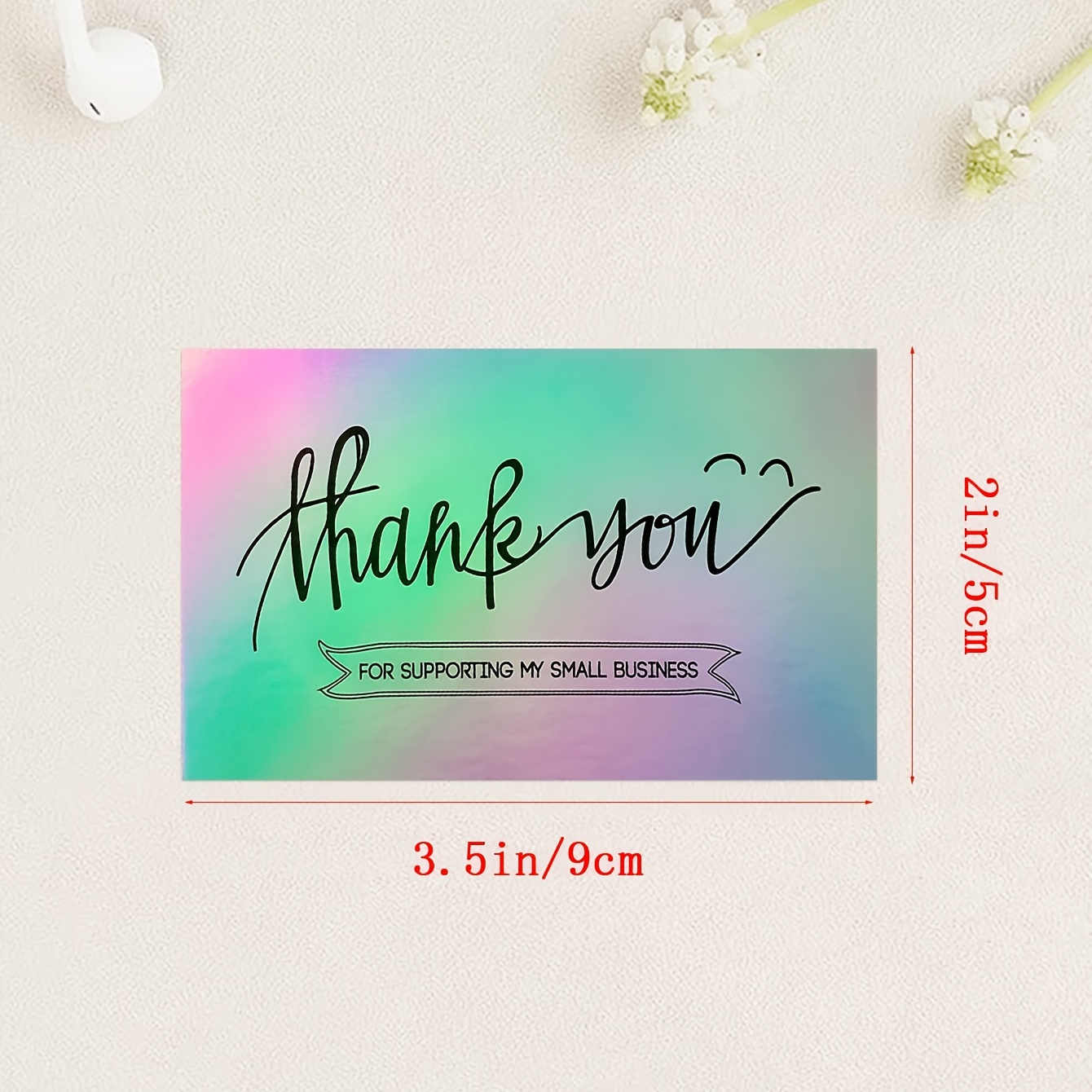 Laser Thank You Cards Thank You For Supporting My Small - Temu