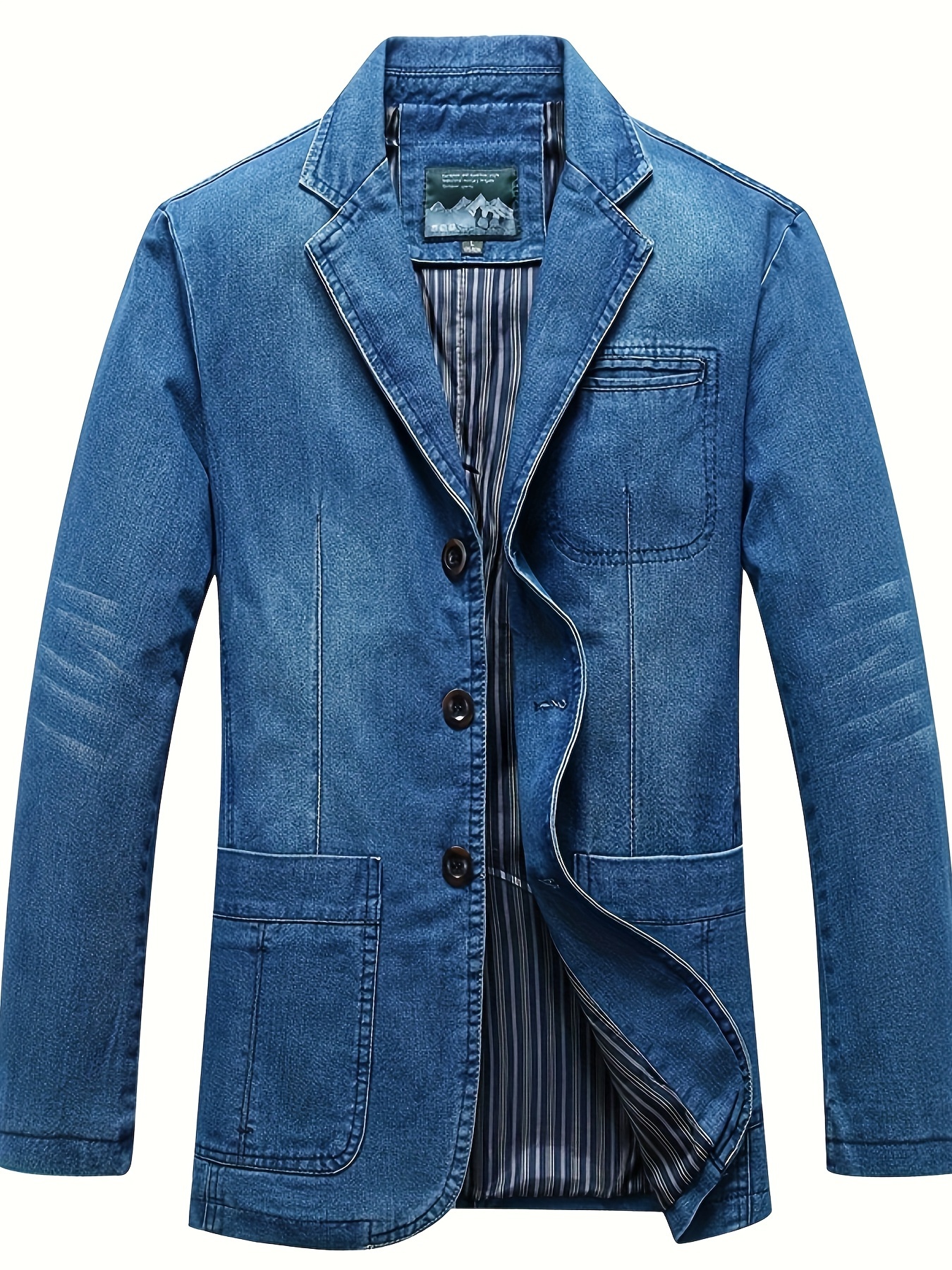 Mens denim sport online coat blazer