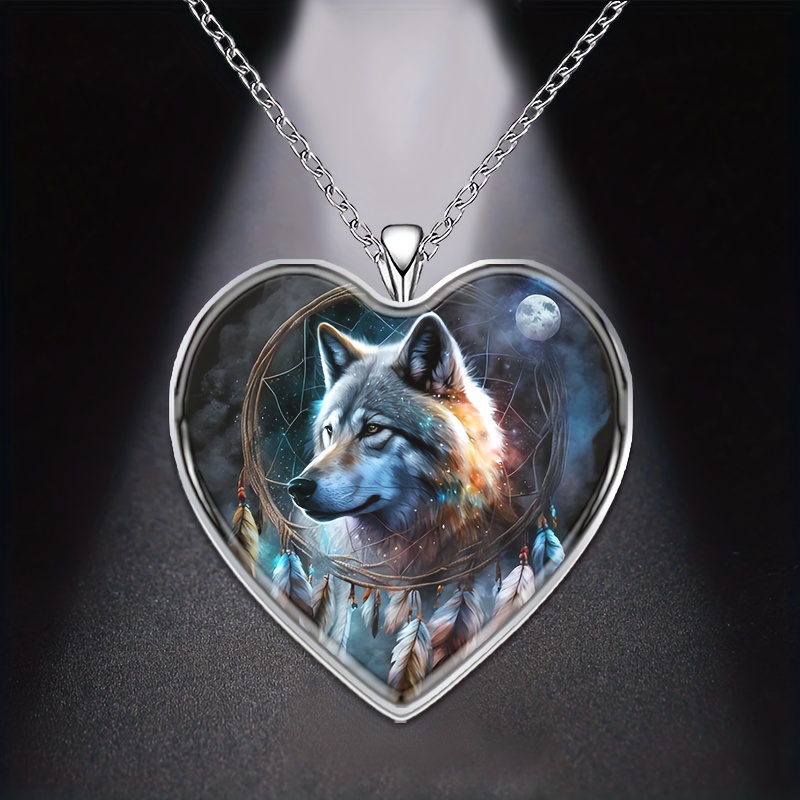 Superbe Collier Pendentif En Verre De Pierres Précieuses Du Temps Des  Doubles Loups, Cadeau De Noël Halloween Pour Petite Amie Épouse Mère  Enfants , Cadeau De La Saint-valentin - Jouets Et Jeux 