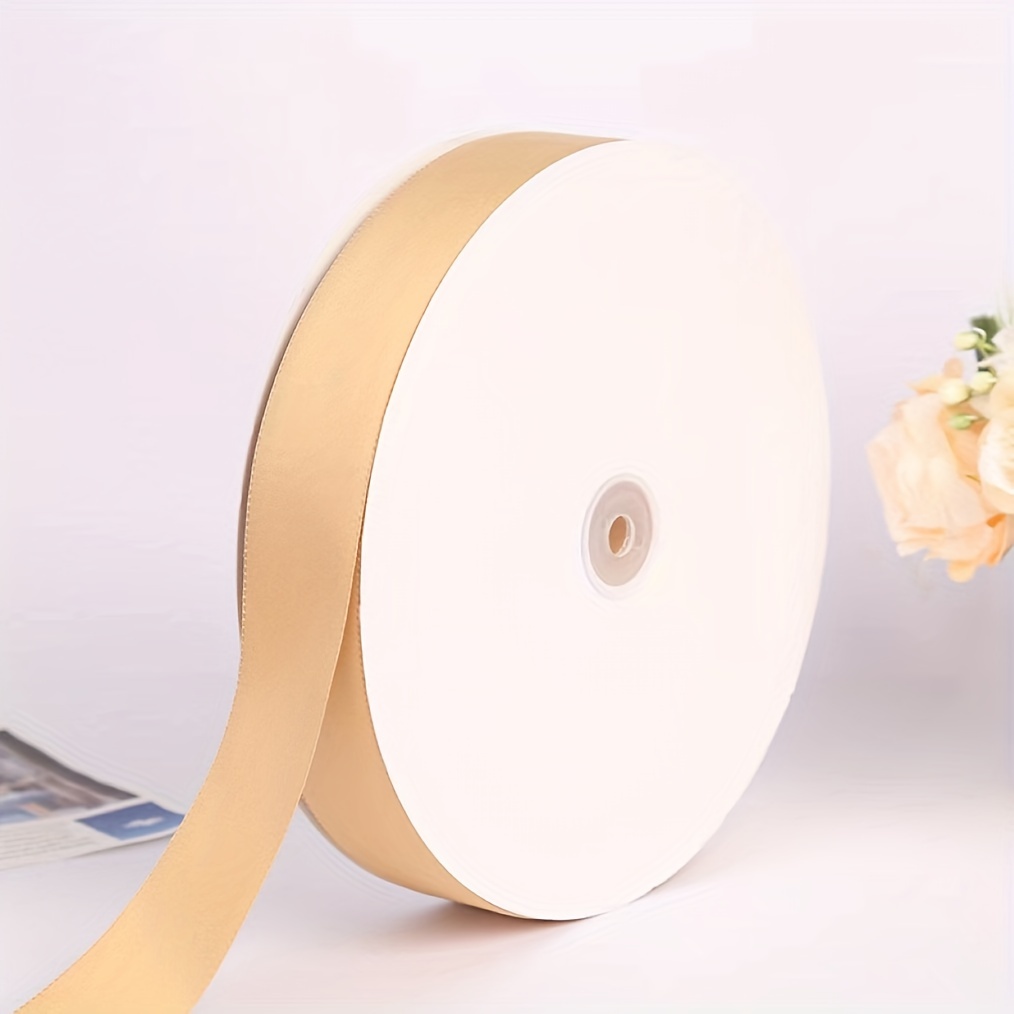 1 Inch X 100yds White Satin Ribbon Wide Solid Fabric Ribbons Roll For Gift  Wrapping Invitation Floral Hair Balloons Craft Sewing Party Wedding Popsicl