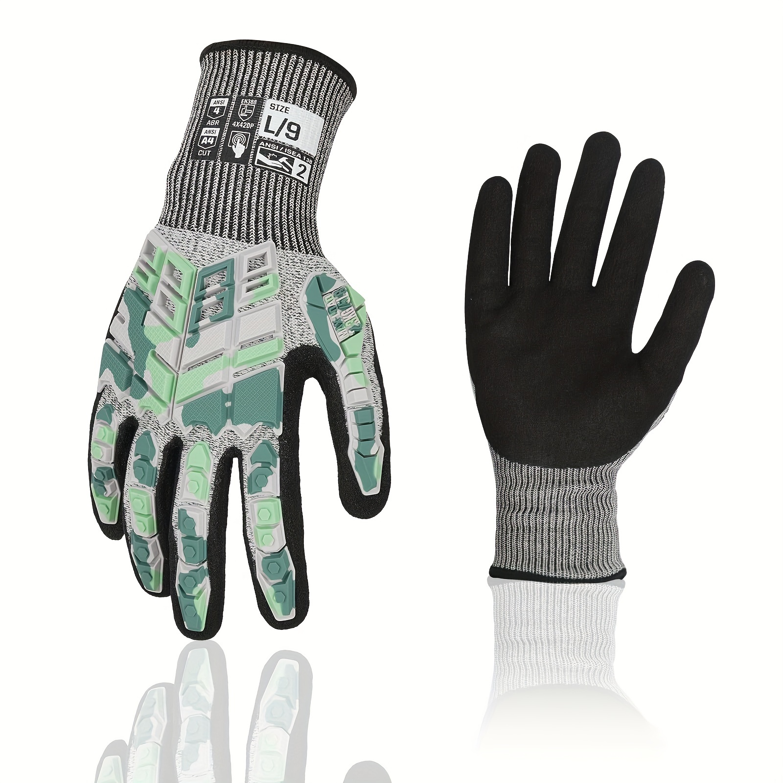 Toolant Level 6 Cut Resistant Work Gloves, Touchscreen Nitrile Coated Firm  Grip Gloves, For Warehouse, Gardening, Construction - Temu Oman