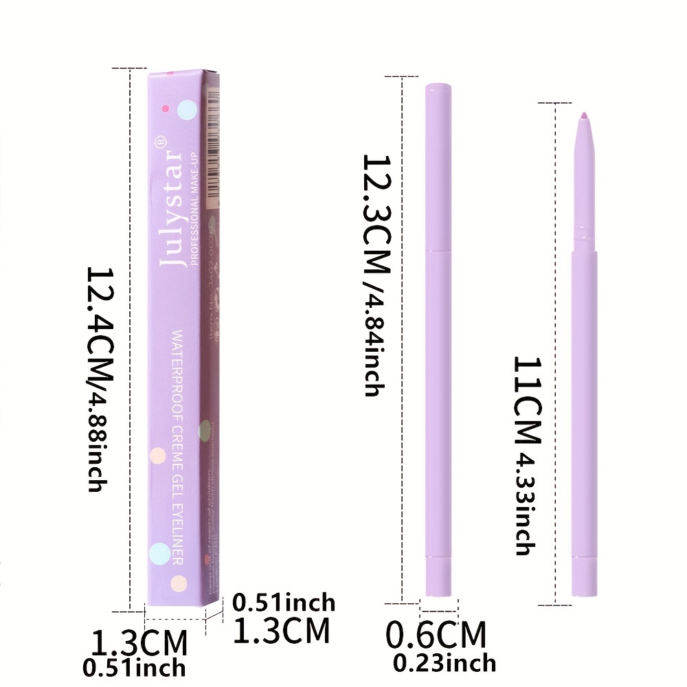 UV Fluorescent Eyeliner Gel Pen Waterproof Smudge Proof Pearly Eyeliner