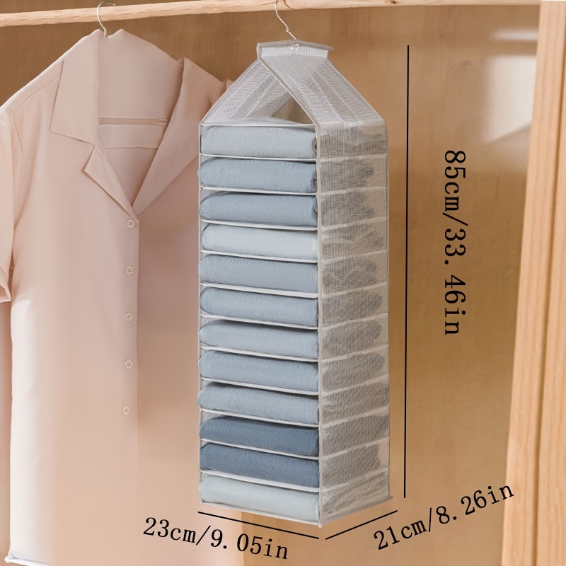 Organizador colgante de armario con bolsillos de malla, bolsas de  almacenamiento colgantes para calzoncillos, de medias, 80 cm x 40 cm , 6  cuadrículas