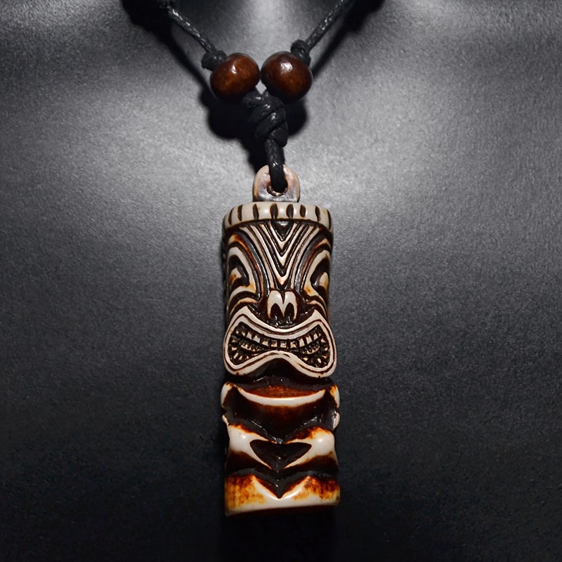 Retro Imitation Yak Bone Necklace Men Women - Temu