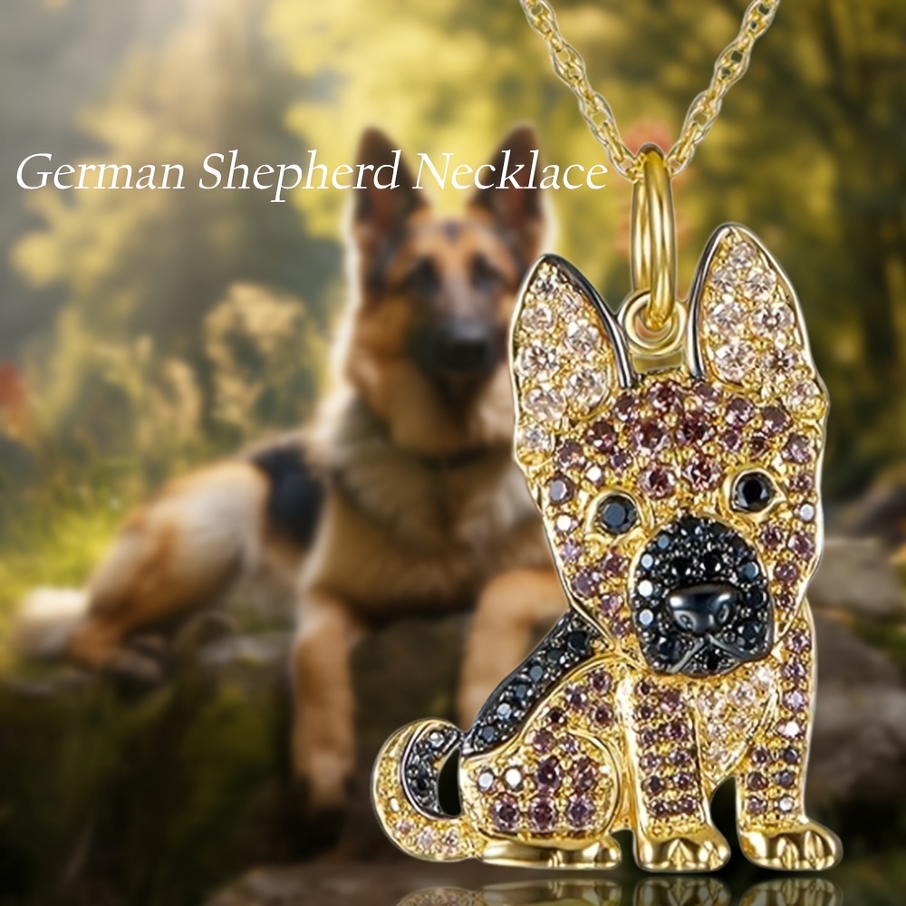 Domineering German Shepherd Anhänger Halskette Haustier Hund