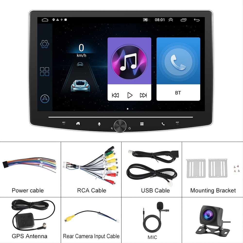 Radio Android 10.1 7 pulgadas 1 DIN 2GB Ram 32GB Rom + Cámara + Micrófono