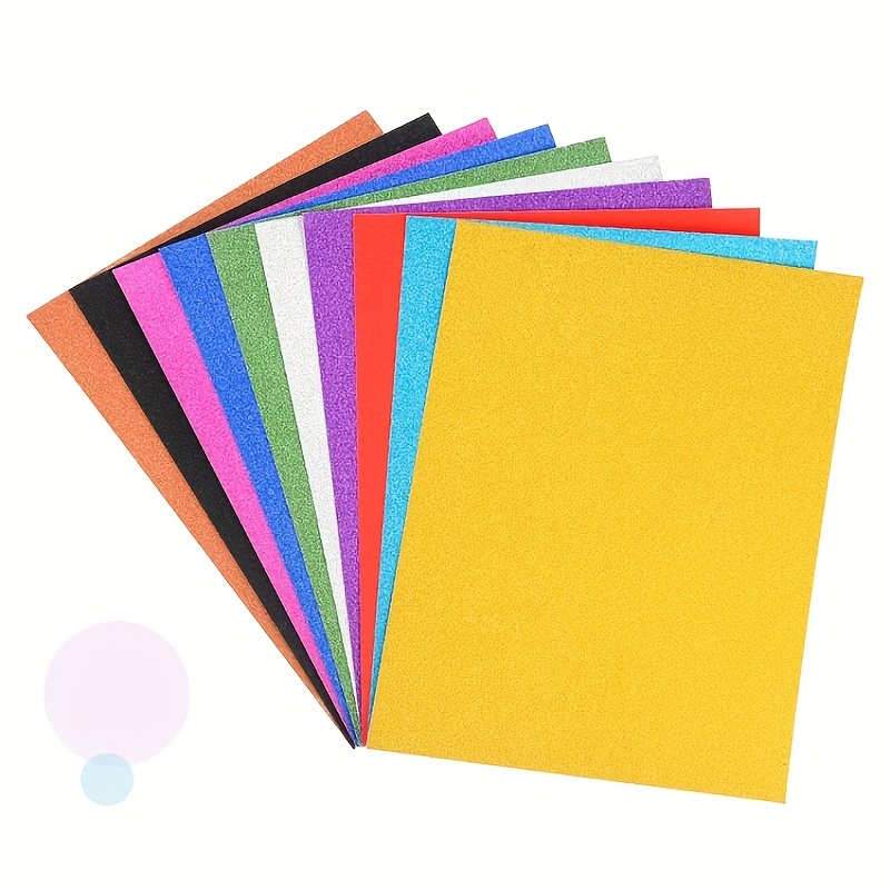 Glitter Cardstock 30 Sheets, A4 Size Glitter Paper For Crafts Sparkle  Colored Card 10 Assorted Colors Card Paper For Crafts, Birthday And Wedding
