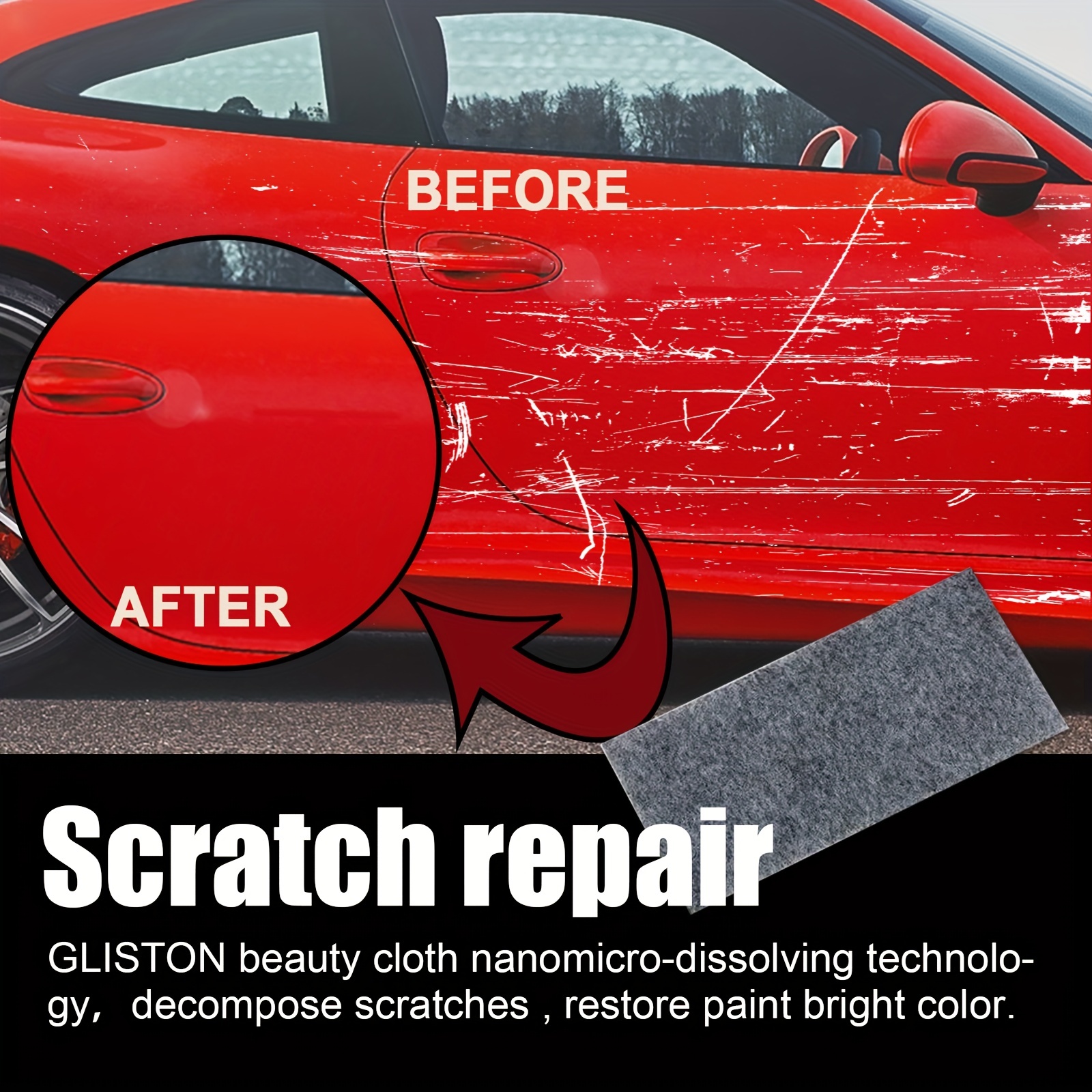 Nano Sparkle Cloth For Car Scratch Repair Cloth Auto Metal Surface Instant  Polishing Cloth Scratch Remover