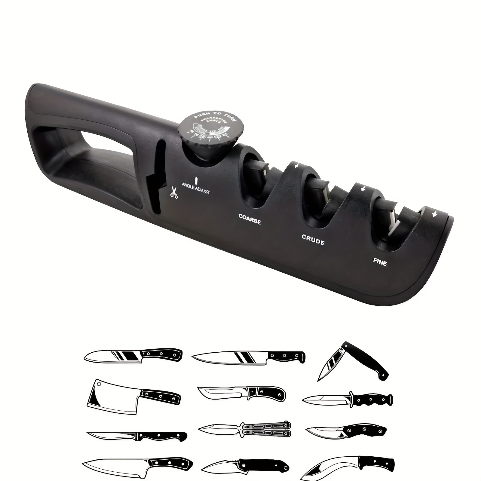 Knife Sharpeners Kit Aluminum Alloy Fixed Angle Sharpener - Temu