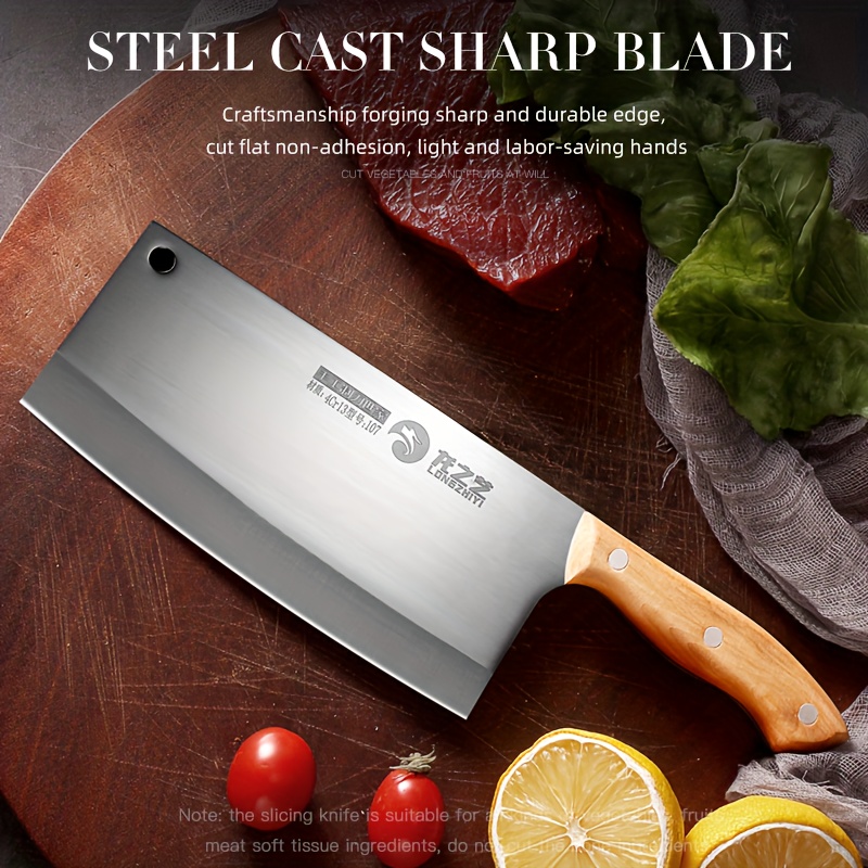 High quality Chef Knife Chinese Kitchen Knives Cut Meat Fish Vegetable Knife  4Cr13 Super Sharp Blade Rosewood Knife