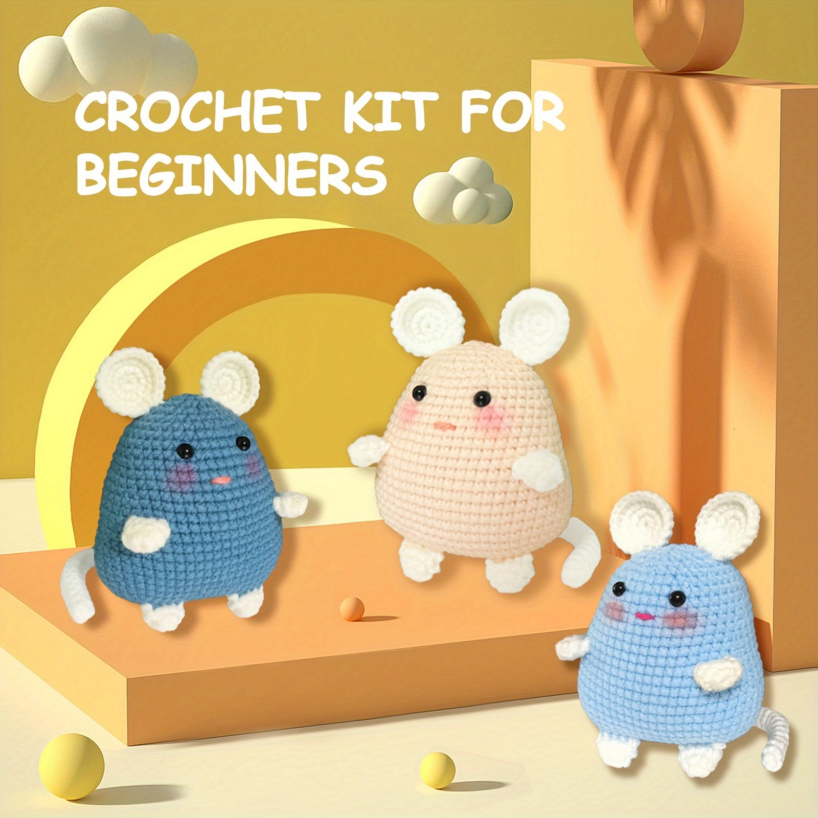 Beginners Crochet Kit With Easy Peasy Yarn - Colorful Dinosaur Dolls With  Step-by-step Video Tutorials,crochet Kit For Beginners Animals,suitable For  Stress Relief, Decoration, Knitting Learning, Gifts, Etc