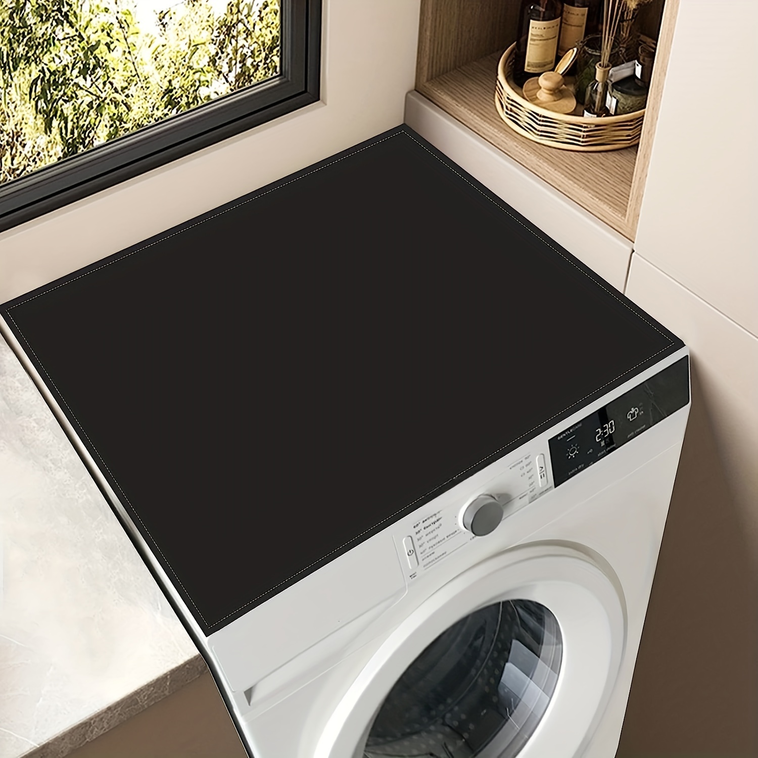 Anti-Slip Washer or Dryer Top Mat Covers 23 6 x Black Washing Machine Protector Dust-proof Cover for Home Laundry Room Kitchen at MechanicSurplus.com