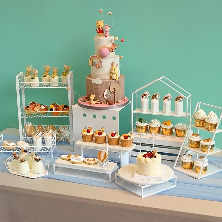 Premium Photo | White birthday cake on a cake stand on white background  simple minimalism