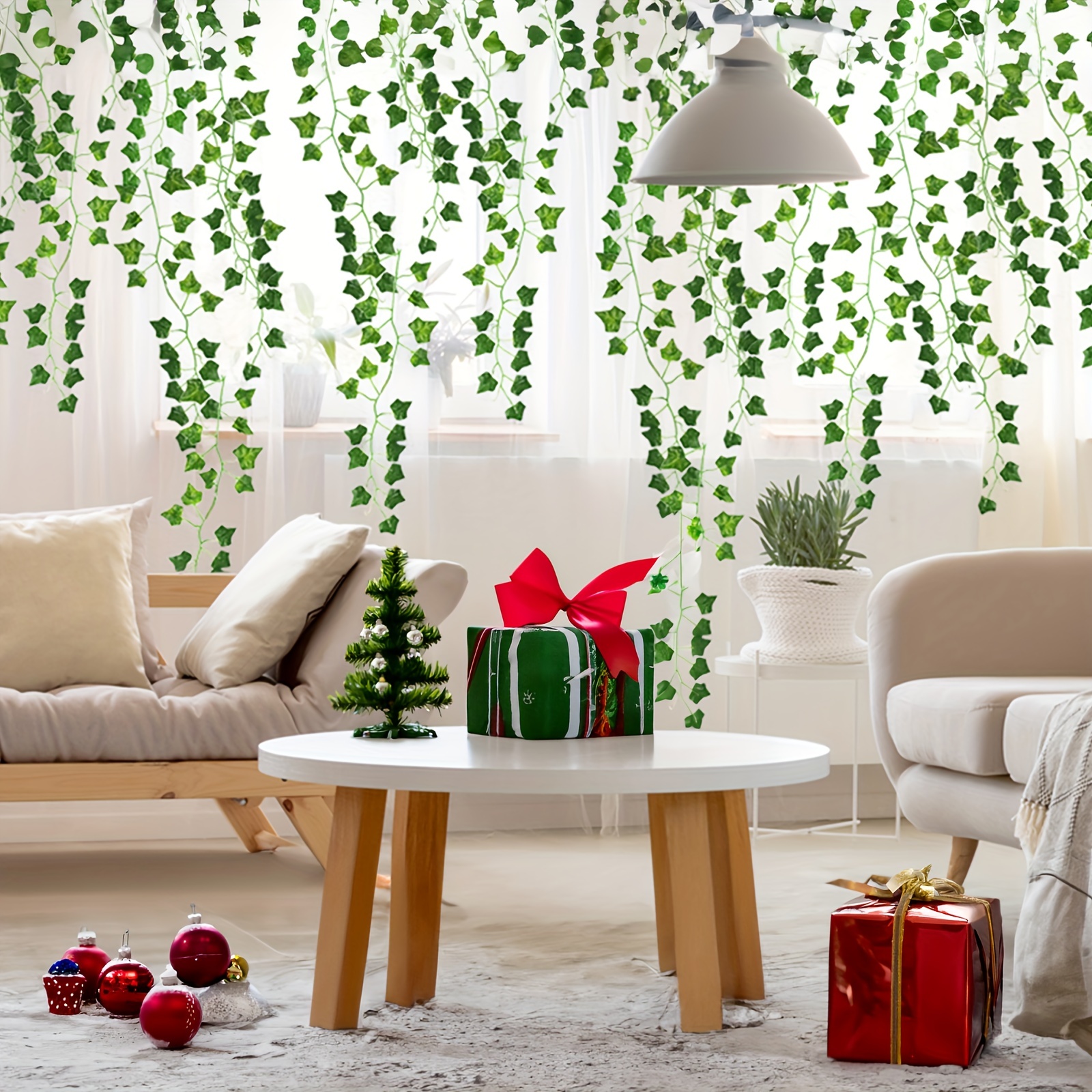 Fake Ivy Leaves, Artificial Ivy Greenery Vines For Room Decor ...