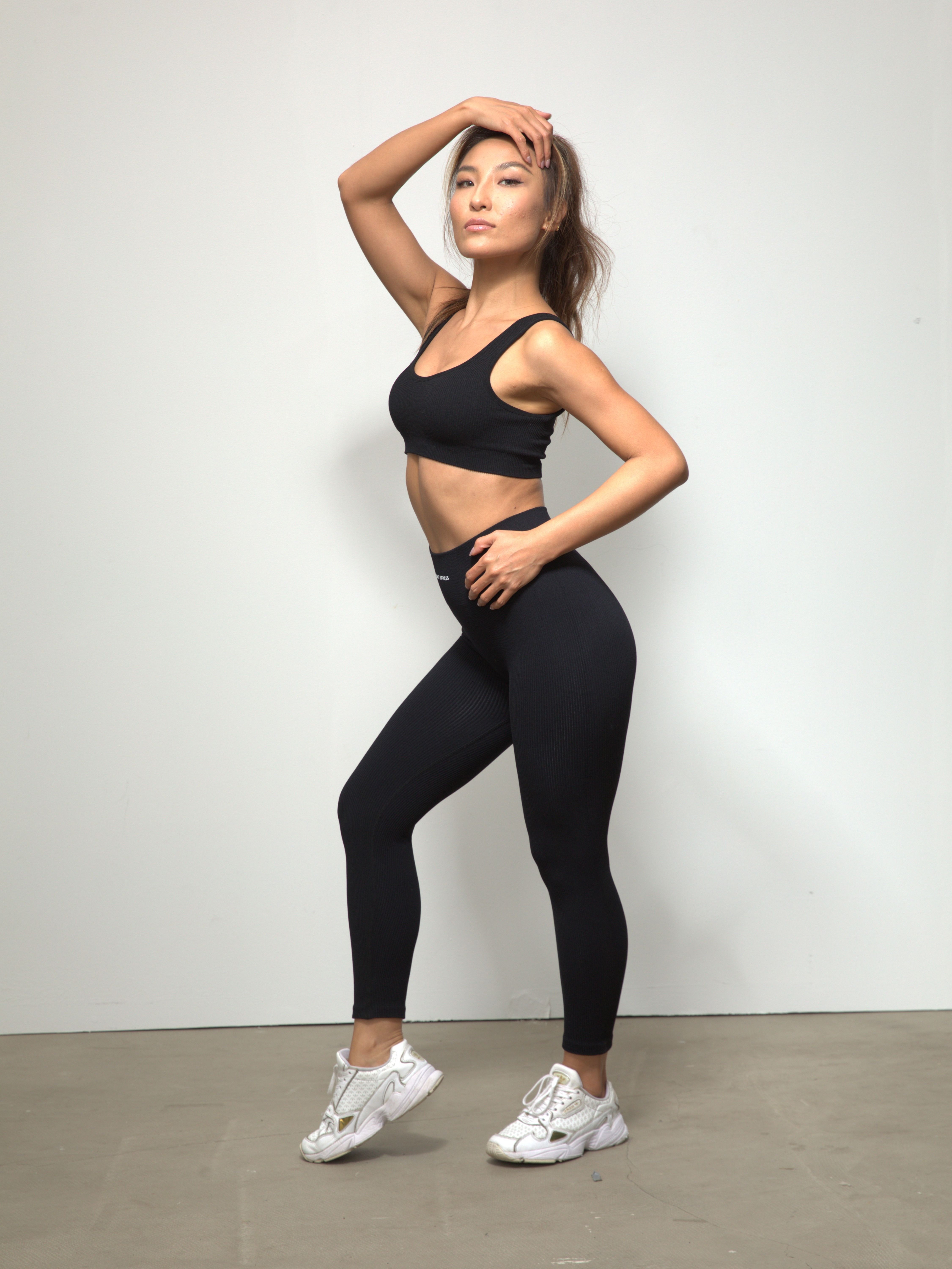 Ribbed Seamless Workout High Waist Flare Leggings Solid - Temu