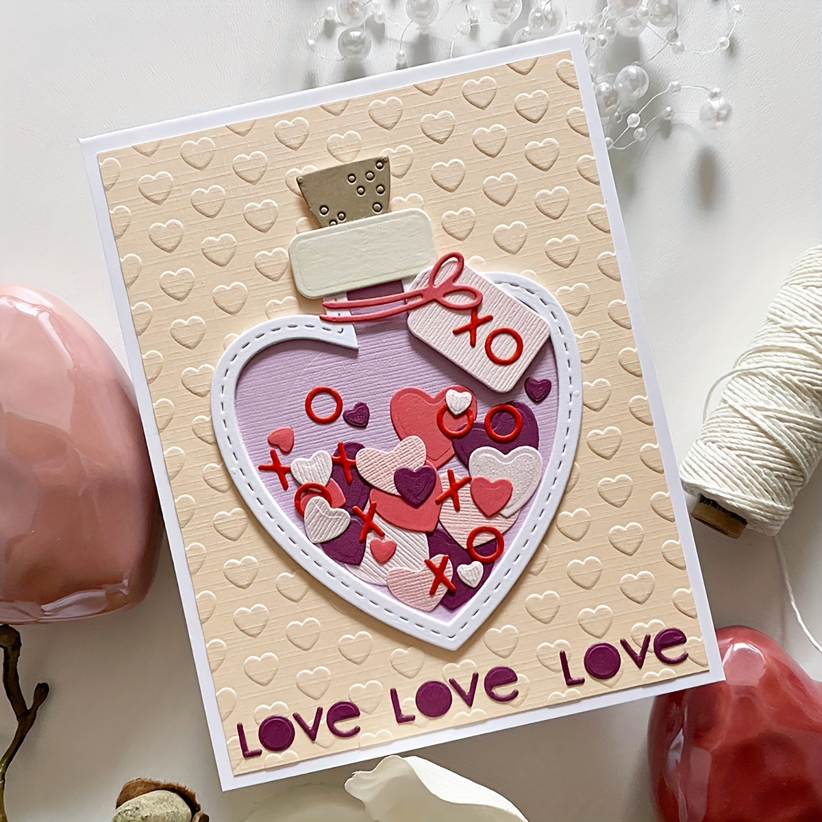  JennCraft Valentine Lover Mailbox Metal Cutting Dies and Stamps  Stencil DIY Scrapbook Paper Photo Album Craft Dies Cut