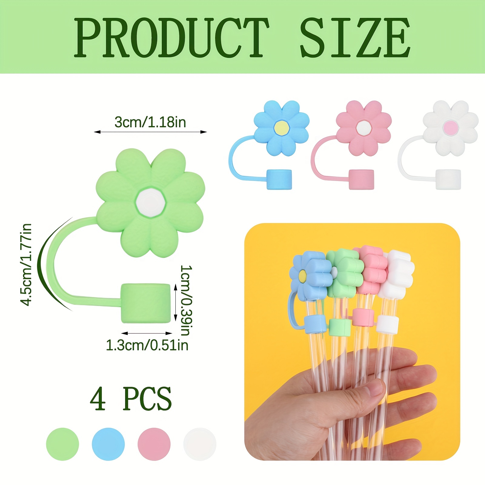 6 Pack Silicone Straw Covers Cap, Cute Silicone Straw Covers in various  shapes, Straw Protectors, Soft Silicone Straw Lid for 6-8 mm Straws in 2023
