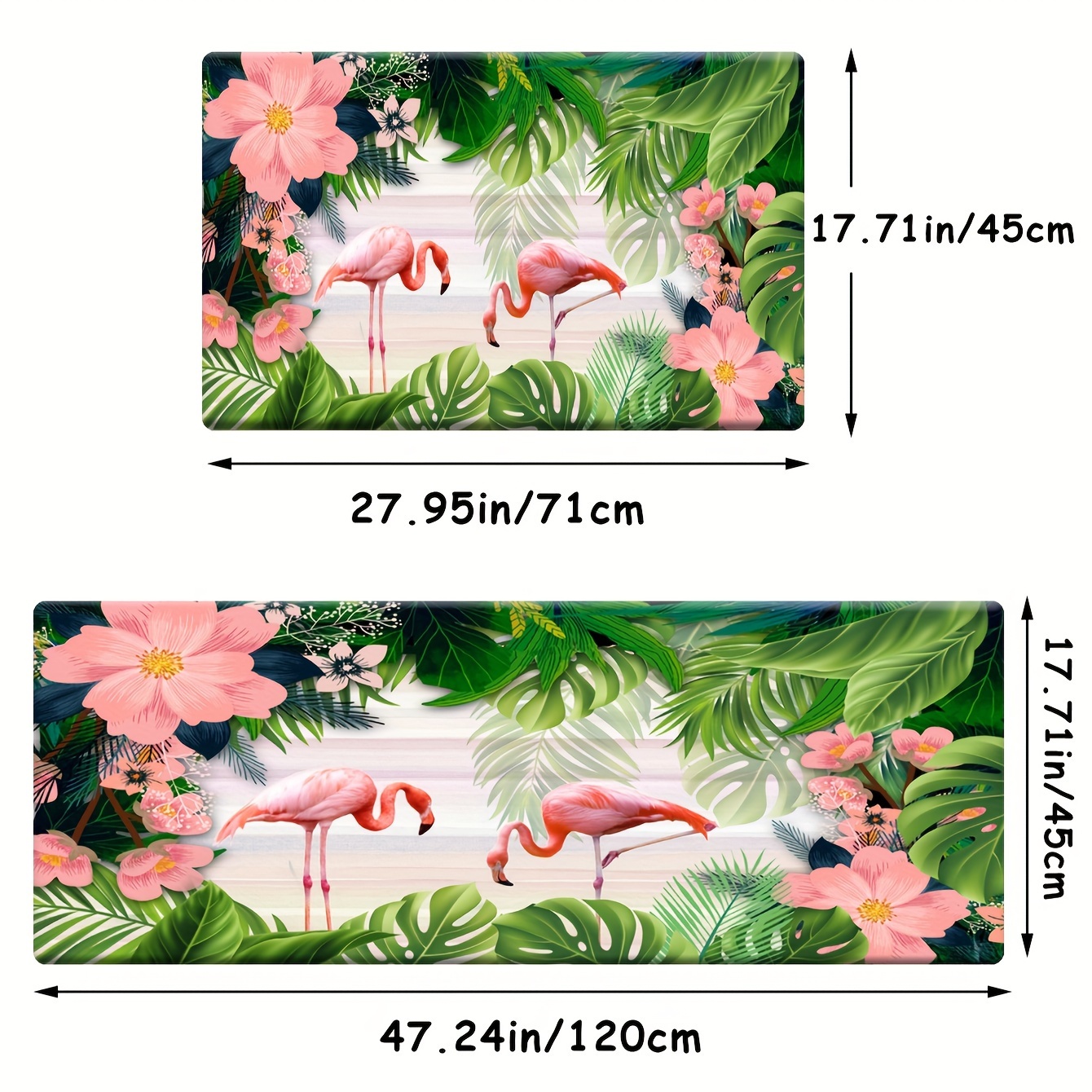 2pcs Non Slip Bathroom Runner Rugs Hallway Carpet Bathroom Bath Mat Kitchen  Carpet Bathmats Long Runner Wshable House Accessories Apartment Decor  Essential Must Haves,Naked eye 3D oil painting style