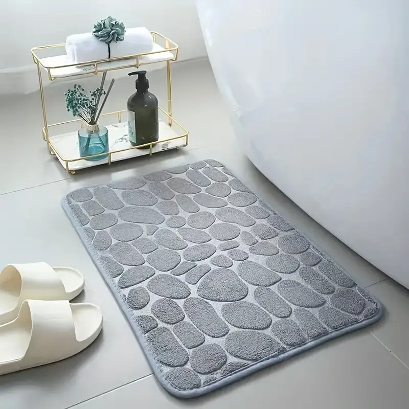 Non-slip Bath Mat For Bathroom, Vintage Water Absorbent Stain