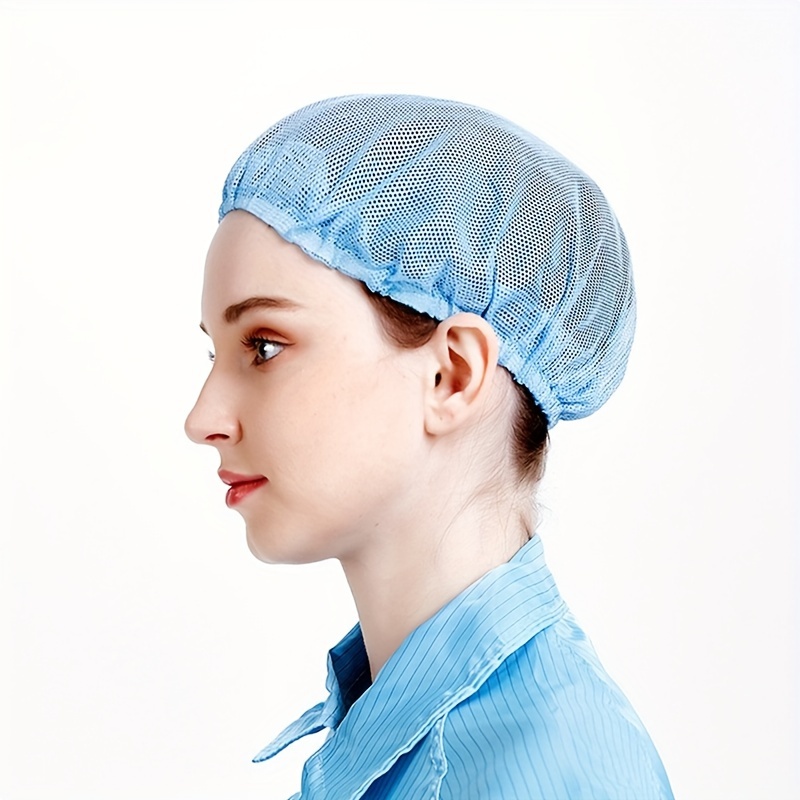Unisex Dustproof Breathable Elastic Kitchen Chef Hat Cleaner Factory Work  Cap 
