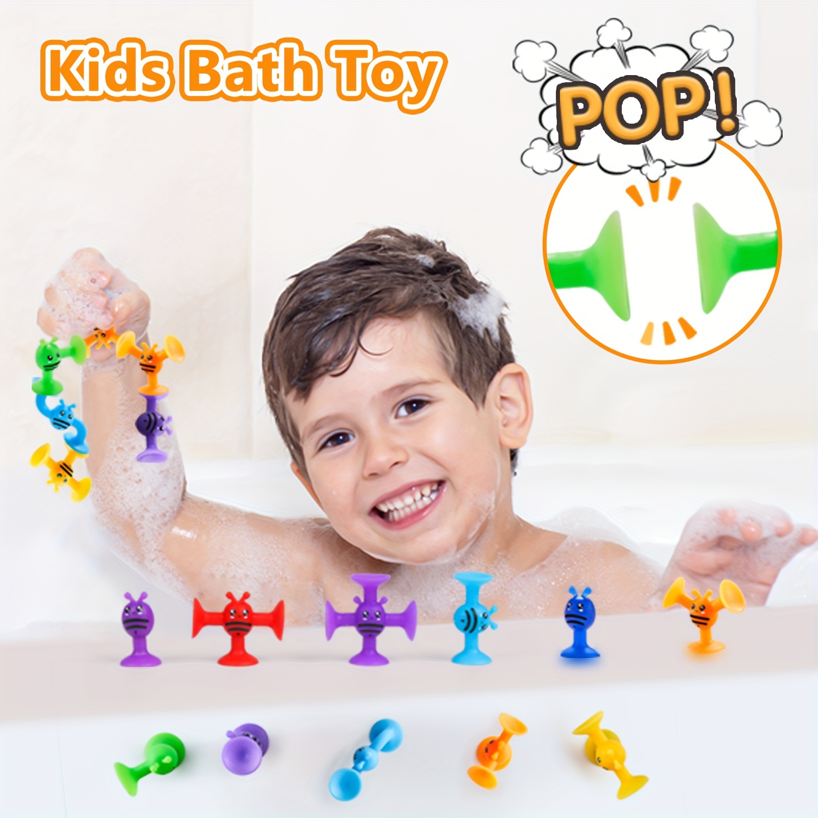 Suction Toys Silicone Sucker Toys baby Bath Toys sensory - Temu