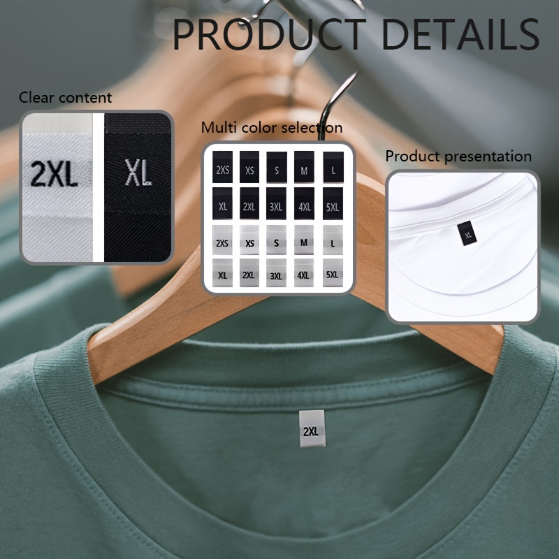 Etiquetas de tela para coser en la ropa formato XL