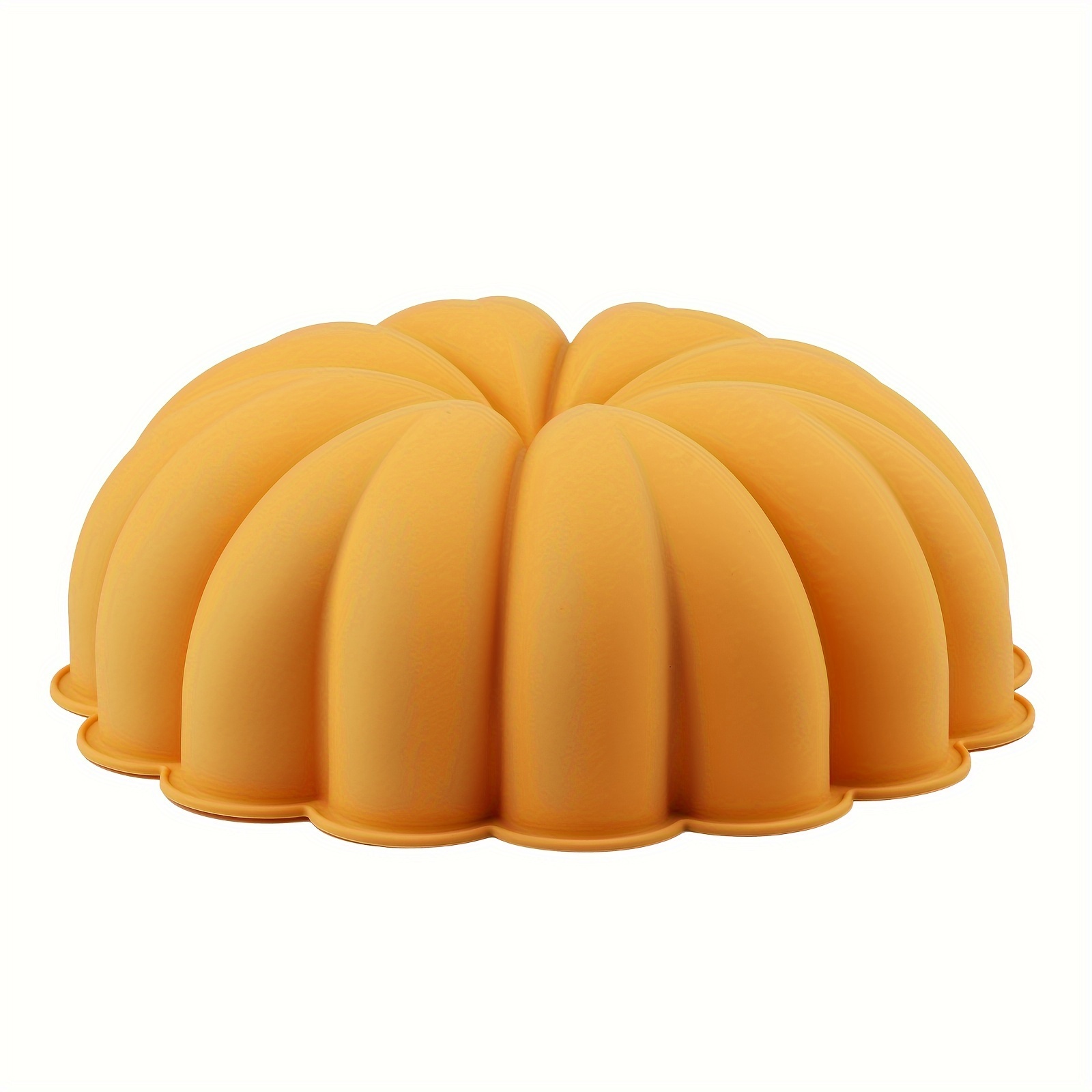 1pc silicone round cake pan 9 inch large pumpkin shaped non stick food grade silicone mold   to release mold for gelatin bread jelly chiffon details 9