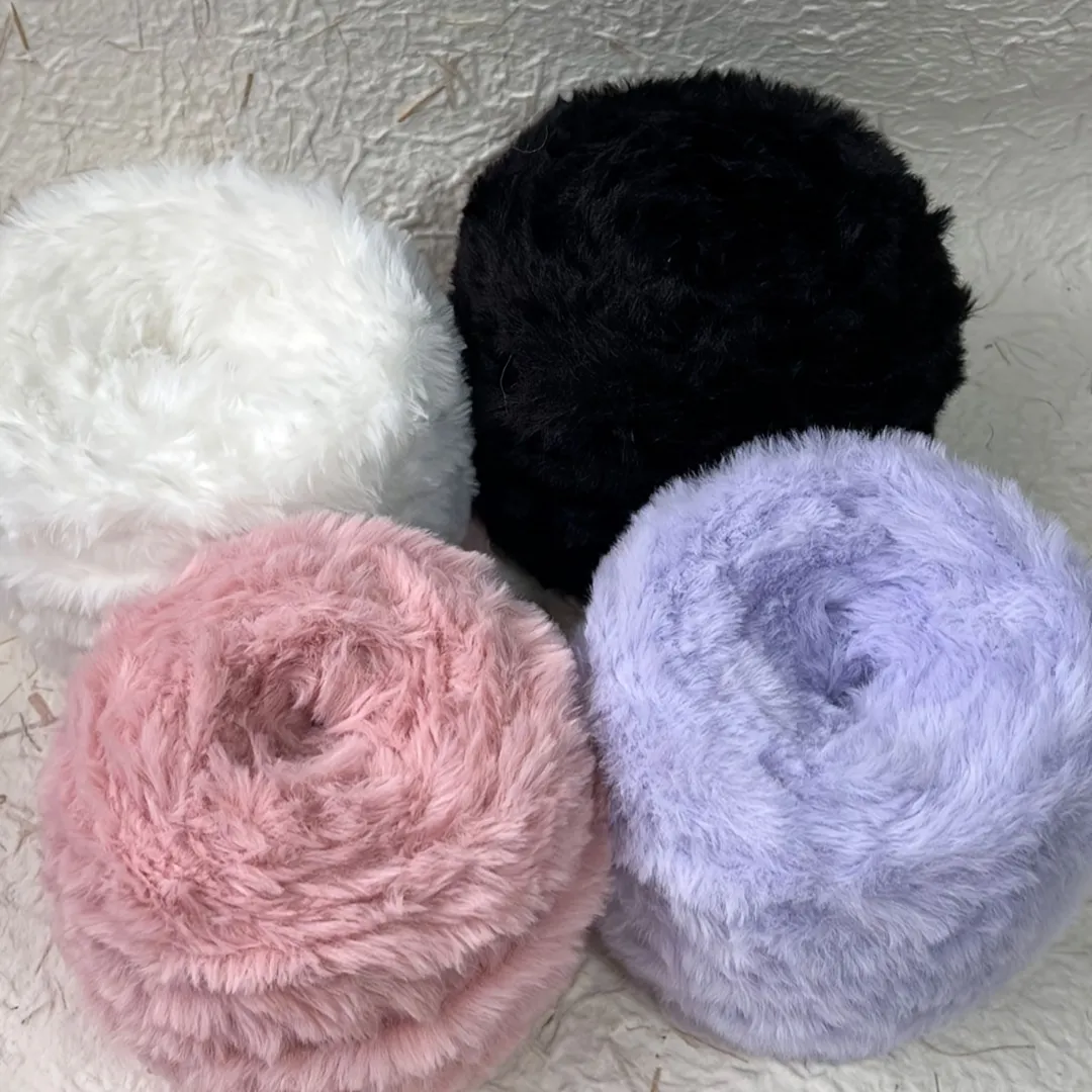 Thickness Polyester Fur Thread For Diy Knitting And Crocheting Sweater  Scarf Plush Doll Wool Thread Handmade Diy Mink Fur Coral Velvet Fur  Double-sided Velvet About 32 Meters - Temu