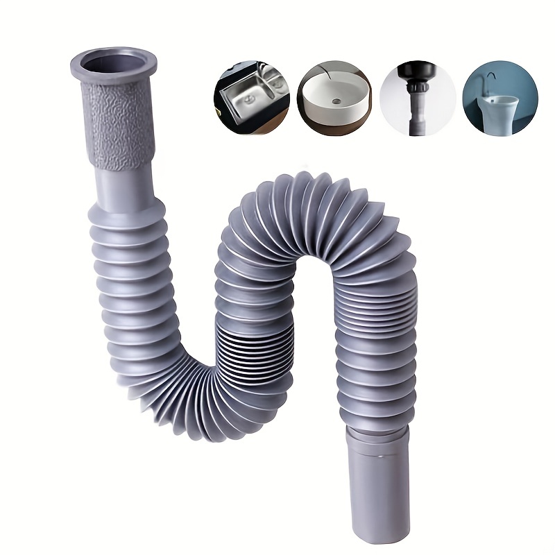 siphon tuyau / siphon universel pour lavabo - siphon tuyau flexible pour  évier 