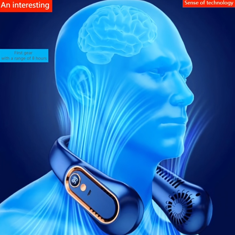 1pc Neck Fan Usb Hanging Neck Super Sense Of Technology Rechargeable