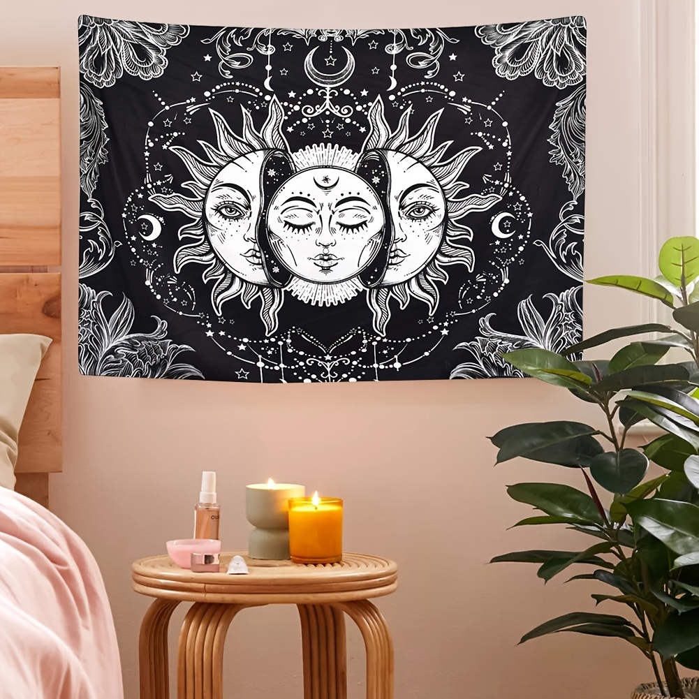 Dorm Room Wall Tapestry, Mandala White And Black, Sun And Moon, Tarot Decor  Tapestry, Boho Polyester Wall Hanging Tapestry For Bedroom Living Room Home  Decor, No Installation Kit - Temu New Zealand