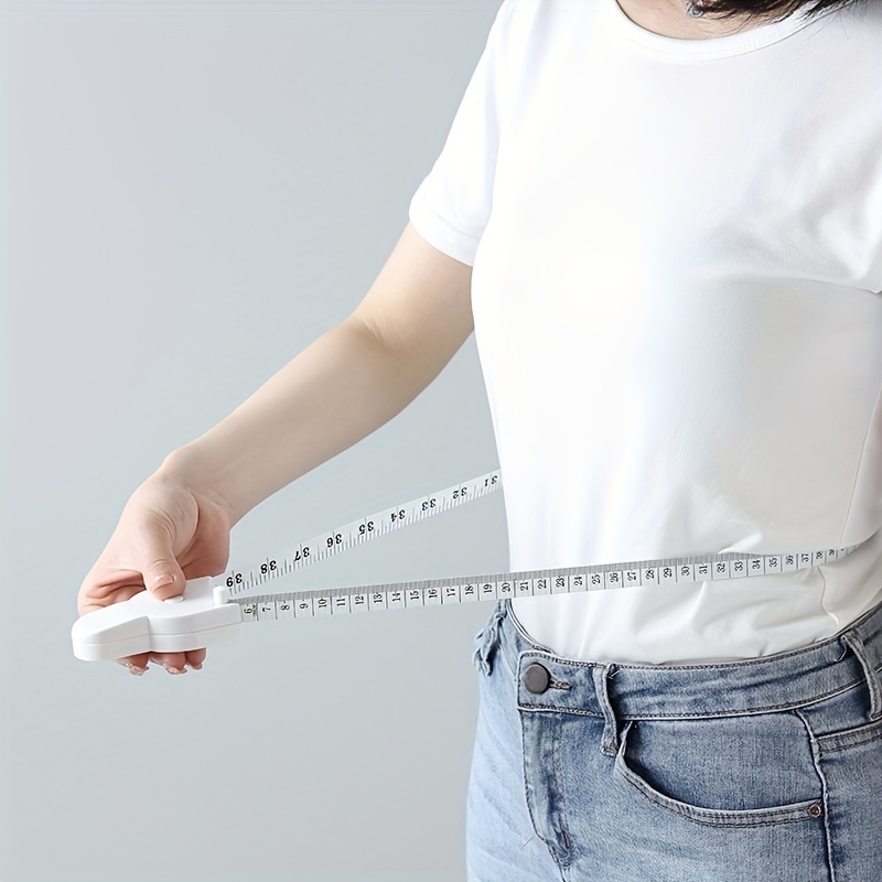 Body Measuring Tape, 60 Inch Retractable Measuring Tape for Body: Waist,  Hip, Bust, Arms, and More (White)