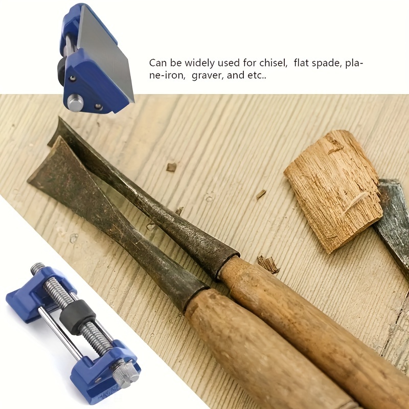 Honing Guide Jig for Wood Chisel Edge Sharpening Holder,Fixed Angle Knife  Sharpener,Graver,Flat Chisel Hand Tool (Stainless Steel)