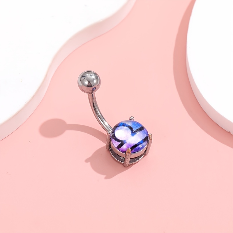 Horseshoe belly clearance button ring