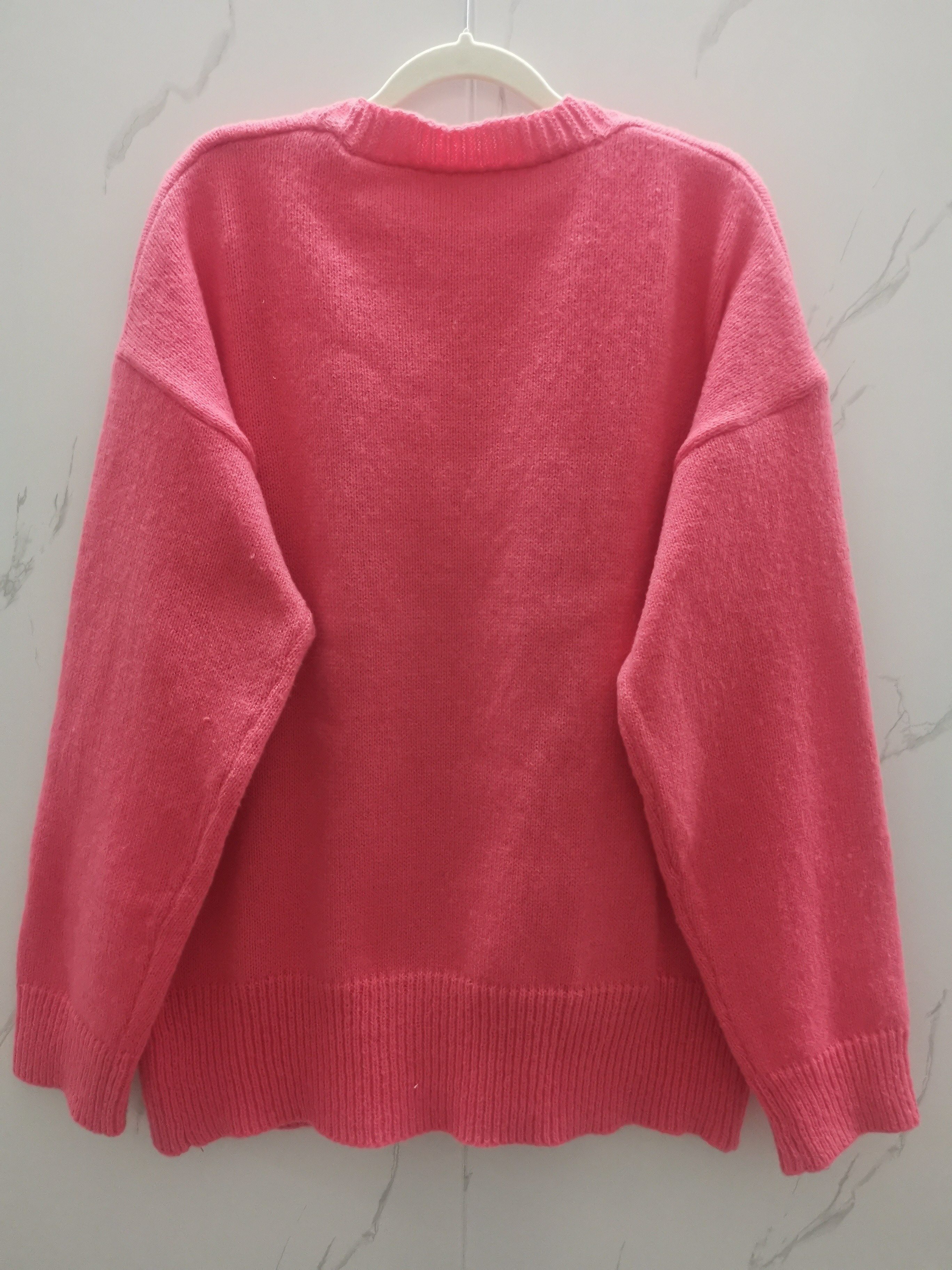 Suéteres de maternidad de punto rosa para mujeres embarazadas