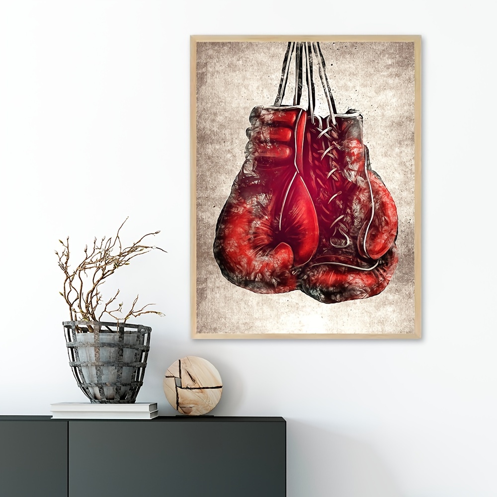 Boxing gloves hanging on the wall For sale as Framed Prints, Photos, Wall  Art and Photo Gifts